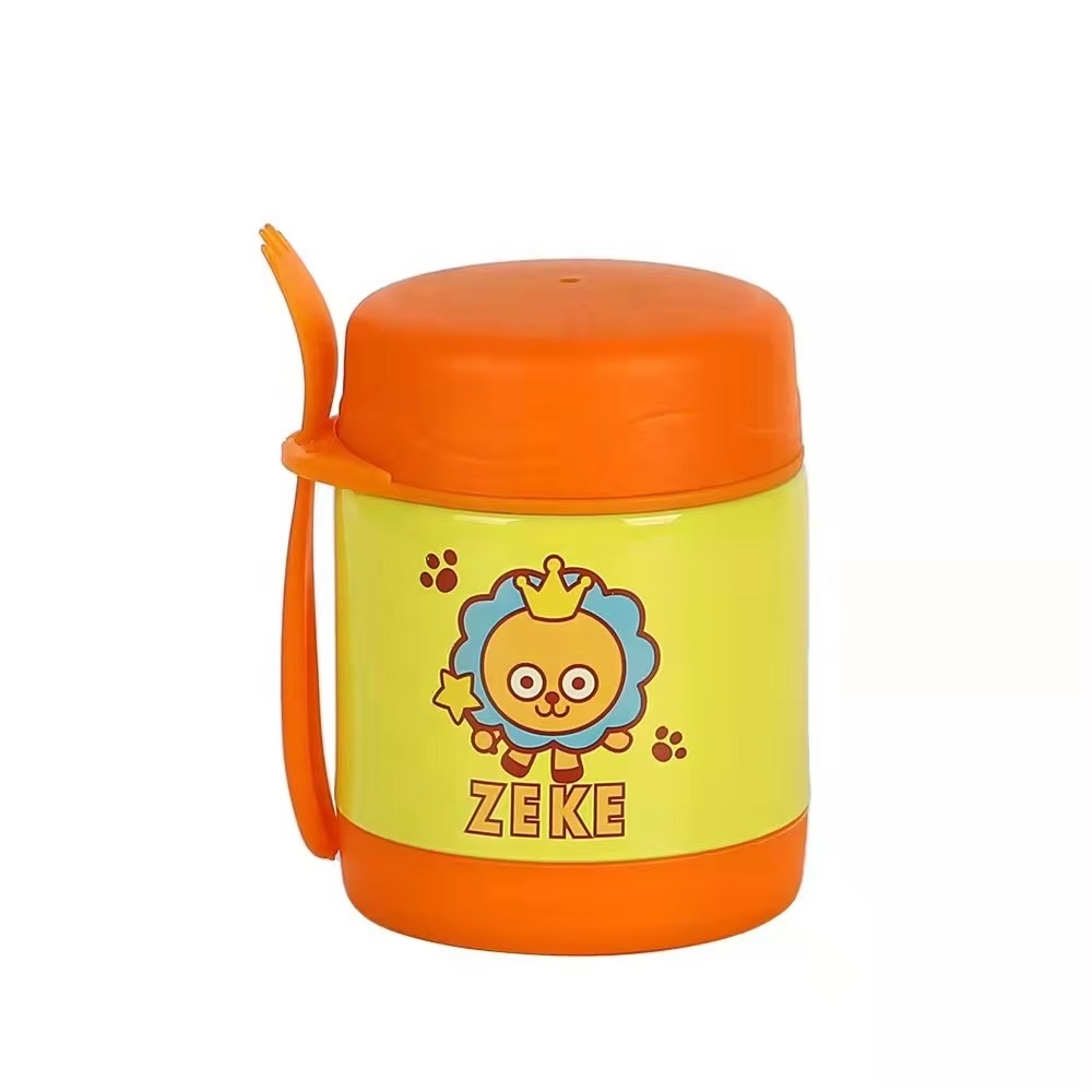 Kids Food Thermos with Spoon Custom Logo