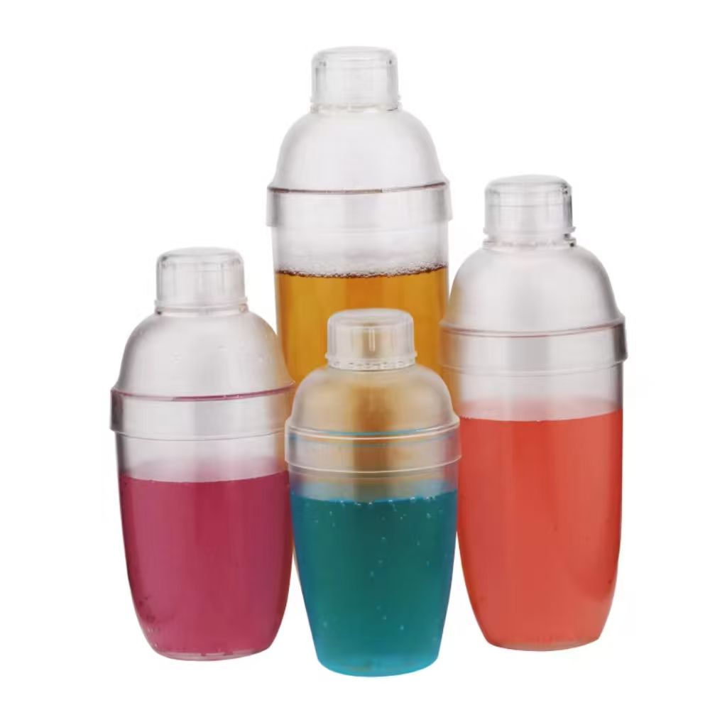 Clear Protein Shaker Bottle with Dome Lid